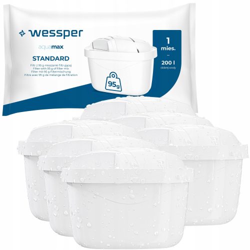 Filter za vodu Wessper aquamax STANDARD za Brita Aquaphor vrč, 6 komada
