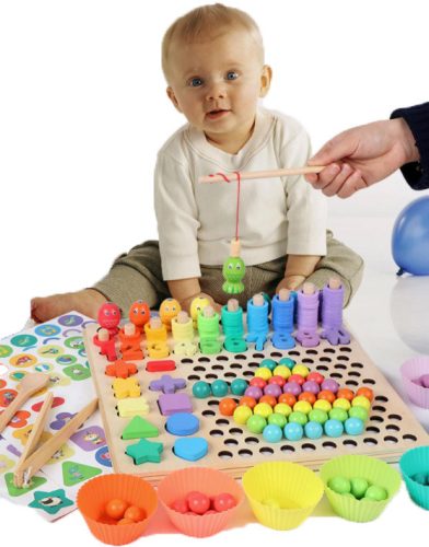 Trening mozga Montessori RIBE slova brojevi
