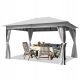 Vrtni paviljon Sunset Classic sivi 3x4m