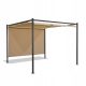 Pergola za terasu, siva s bež oblogom - Naxos 3x3m