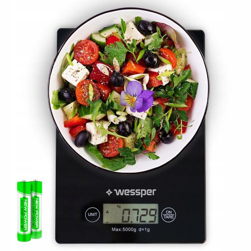 Vaga za kuhinju Wessper ScaleMax crna 5 kg
