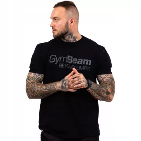    PROZRAČNA, UDOBNA, CRNA MUŠKA MAJICA ZA TRENING U TERETANI - GymBeam L