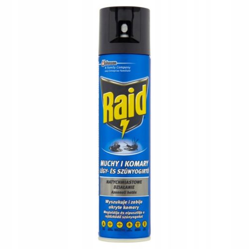  Raspršivač, aerosol protiv komaraca, moljaca, muha, osa Raid 0,48 kg 400 ml