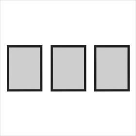 Set crnih okvira, set od 3 okvira 50x70