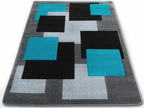Dizajnerski tepih 80x150 cm u sivo-crvenoj boji
