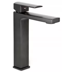 CUBIC LOFT crna baterija za umivaonik, mat crna, VIS