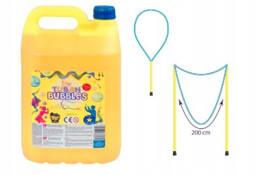 TUBAN Set za mjehuriće od sapunice, žice + tekućina, 5L