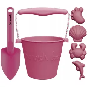 Set za plažu Scrunch Bucket - Wiśniowy