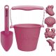 Set za plažu Scrunch Bucket - Wiśniowy