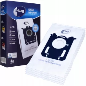   Sintetička S-BAG vrećica za usisavač, Classic Long Performance, 4 kom. E201S S-Bag AEG Electrolux Philips vrećice 4 kom Originalne sintetičke vreć