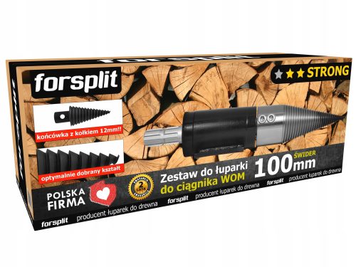 Set za cijepanje drva Forsplit ZW2P-100K2 s pužem za traktor  Zestaw za cijepanje drva s pužem ZW2P-100K2 od Forsplit™ je idealan alat za vaš traktor. Ovaj s