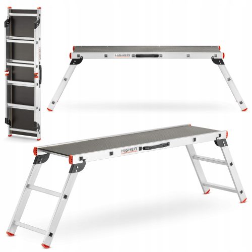Više ljestve 2,58 m aluminijske 1 x 2 do 150 kg
