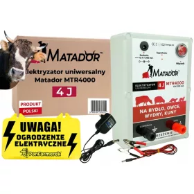   Elektrifikator zaštite za goveda Matador MTR4000 4J - Pastir za bika, vidru, kunu, kravu i ovce