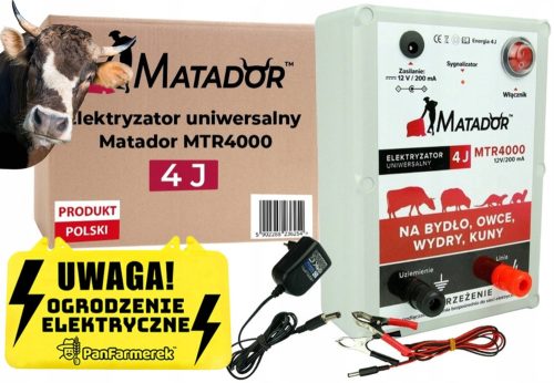 Elektrifikator zaštite za goveda Matador MTR4000 4J - Pastir za bika, vidru, kunu, kravu i ovce