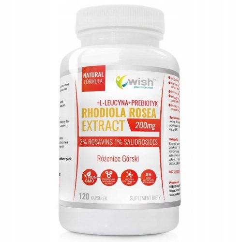 Wish Ekstrakt Rodiole Ružičaste 200mg - 120 kapsula za bolje zdravlje