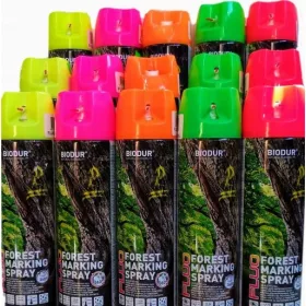 Biodur Fluorescent Forest Marking Spray 15-Pack