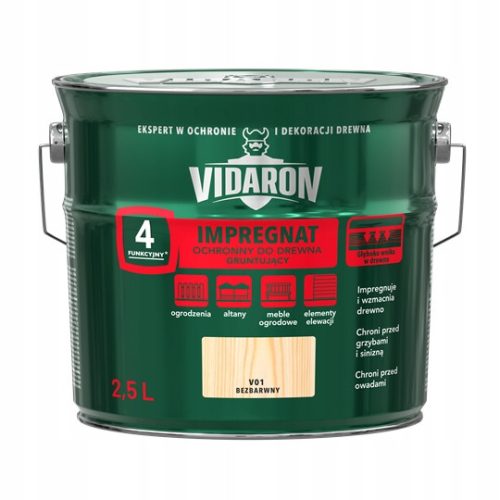 VIDARON Impregnacija za drvo V01 bezbojna 2,5 L