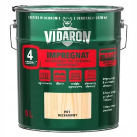 VIDARON Impregnacija za drvo V01, bezbojna, 9 litara