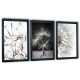  Set od 3 komada slika maslačka u okviru, 99x43cm