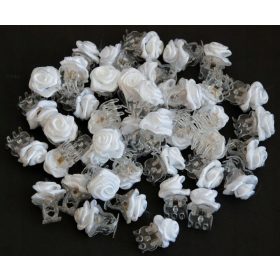 Bijela ruža komunijaske ukosnice žabice M9