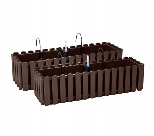  Prosperplast saksija za cvijeće 58 cm x 18 x 16,2 cm plastične nijanse sive i srebrne
