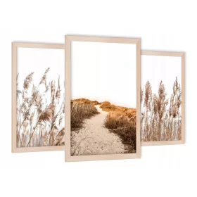  Set od 3 ArtisArt boho grass uramljene slike 43x99
