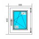 PROZOR PVC Bijeli 500x600mm Rozwierno-Uchylne