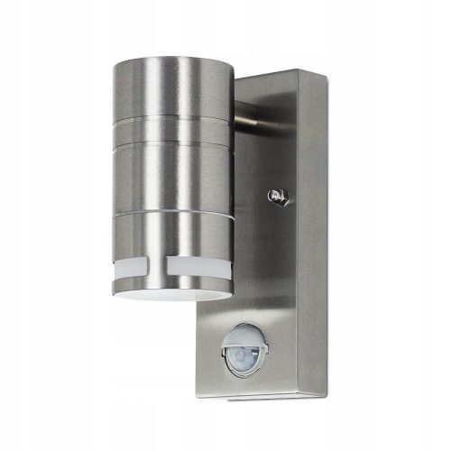 Vanjska zidna svjetiljka s senzorom pokreta i sumraka, IP44, E27, boja: satinski nikal INOX