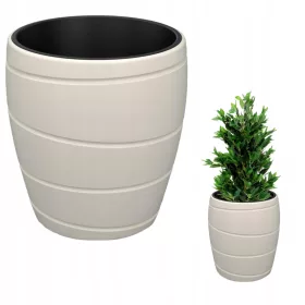    Lamela saksija 40 cm x 40 x 43 cm promjer 40 cm plastične nijanse smeđe i bež boje