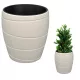  Lamela saksija 40 cm x 40 x 43 cm promjer 40 cm plastične nijanse smeđe i bež boje