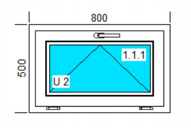 PROZOR PVC 800x500 U BIJELI