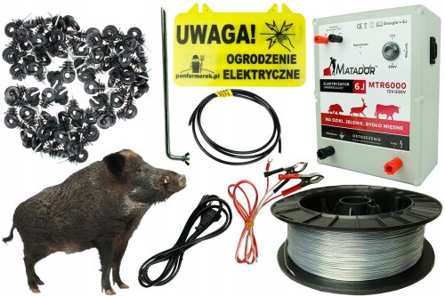 Univerzalni električni pastir za divlje svinje D10 s priborom