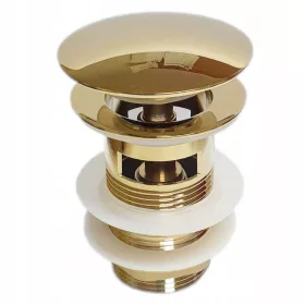   Zlatni automatski čep za umivaonik s prelivom, Estiva KLIK KLAK Golden