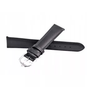 Crni kožni remen za sat 19 mm ATLANTIC