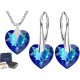 Srebrni komplet nakita Magic Hearts Swarovski srca, srebro 925