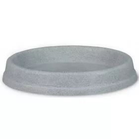 Velika podloga za cvijetnjak 48 cm, siva, okrugla