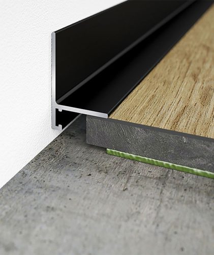 Minileiste aluminijska traka 16 x 1, duljina 200 cm, crna