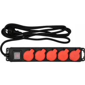 Yato strip produžni kabel 3 m, 5 kom utičnica, crni