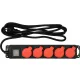 Yato strip produžni kabel 3 m, 5 kom utičnica, crni