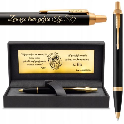 Parker IM crna GT kemijska olovka s personaliziranom gravurom