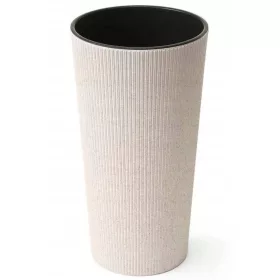    Lamela posuda za cvijeće 25 cm x 25 x 46,5 cm promjer 25 cm plastična bijela