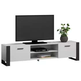 ALBA moderni TV stalak, 185 cm, komoda, bijela i crna