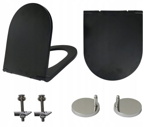 WC daska Estiva BLACK MATT, crni duroplast
