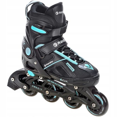 RAVEN Pulse crne/cijan podesive klizaljke 37-40