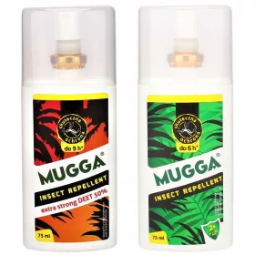   Sredstvo protiv insekata - Mugga Deet sprej protiv komaraca i krpelja 50% 75 ml + Mugga sprej protiv insekata 75 ml 104 g