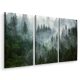  TRYPTIC slika Šuma u magli Drveće Priroda 3D 120x80