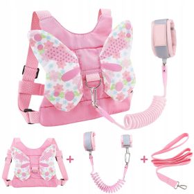 Ružičasti sigurnosni pojas sa povodcem 2 u 1