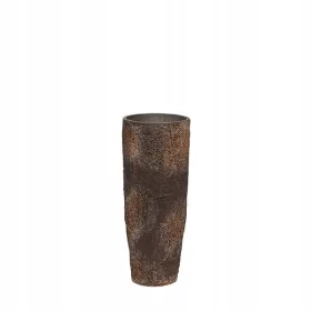   Vrtna posuda - Keramičke posude 24 cm x 24 x 60 cm promjer 24 cm staklena vlakna + cement, pijesak i mljeveni kamen nijanse smeđe i bež, višebojne