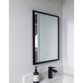   Luksuzno zidno ogledalo za kupaonicu NASTRO NERO, pravokutnik, crno staklo, 55x75 cm