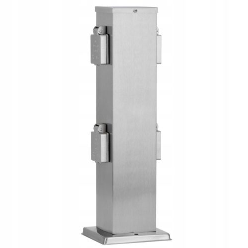 Električni vrtovi stup s 4 utičnice Ledar 39 cm inox